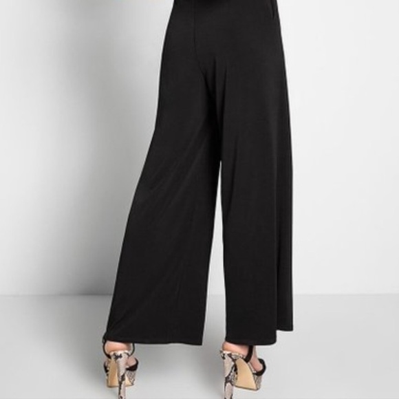 ModCloth Black Refined Ruffle Wide Leg Jumpsuit - Picture 9 of 10